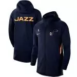 nike veste zipper hoodie nba utah jazz navy authentic